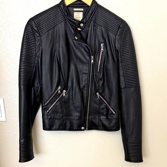 Zara Jackets & Blazers - Zara Faux Leather Motorcycle Jacket